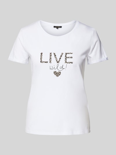 More & More T-shirt met strass-steentjes Wit - 2