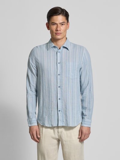 Armedangels Relaxed Fit Freizeithemd aus Baumwoll-Viskose-Mix Hellblau 4