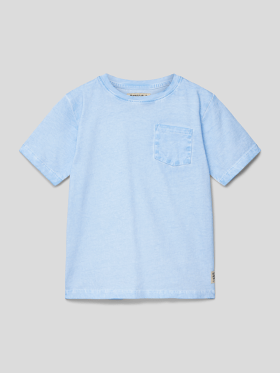 Basefield T-Shirt mit Label-Patch Blau 1