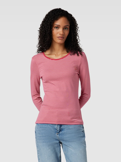 Montego Longsleeve mit Streifenmuster Neon Pink 4