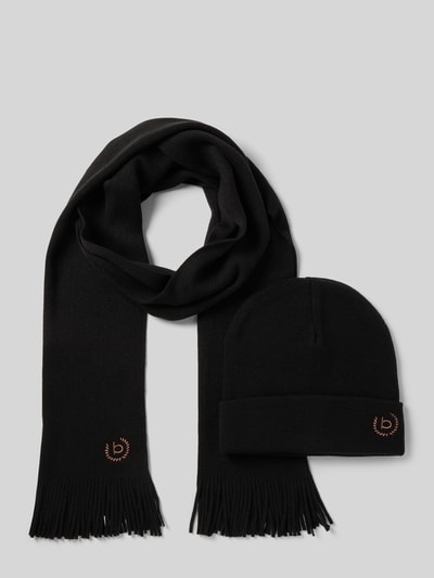 bugatti Set aus Schal und Mütze mit Geschenkbox BLACK 1