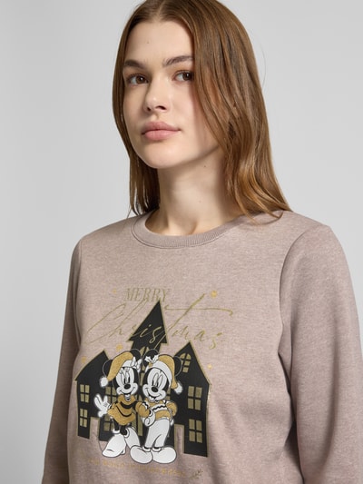 G&C Sweatshirt mit Rundhalsausschnitt Taupe Melange 3