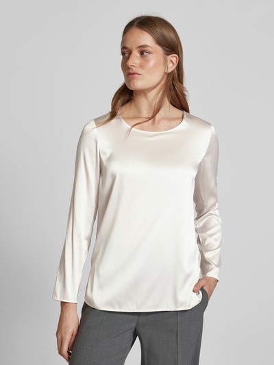 MaxMara Leisure Blusenshirt mit Rundhalsausschnitt Modell 'MOLDAVA' Beige 4