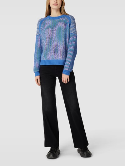 comma Casual Identity Gebreide pullover met raglanmouwen en wol Blauw - 1