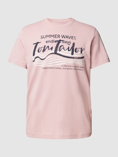 Tom Tailor T-Shirt mit Logo-Print Hellrosa 2