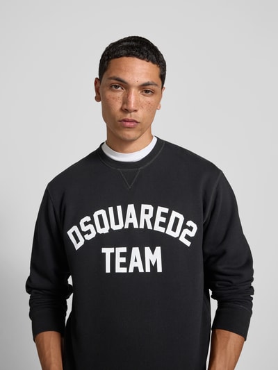 Dsquared2 Sweatshirt mit gerippten Abschlüssen Black 3