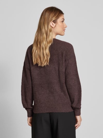 MSCH Copenhagen Strickpullover mit gerippten Abschlüssen Modell 'Festina' Lila 5