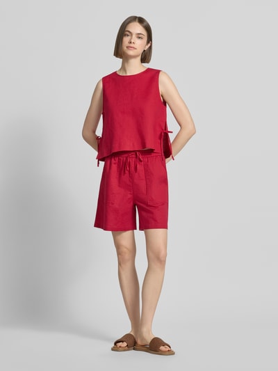 Marc O'Polo DENIM Regular Fit Top aus Leinen-Baumwolle-Mix Rot 1