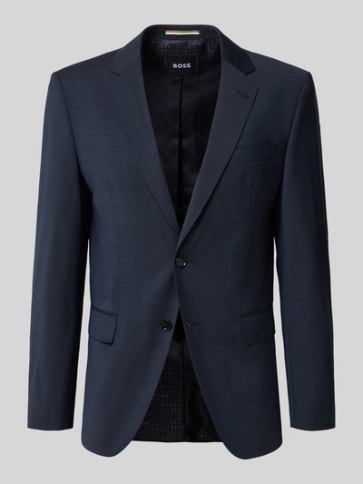 BOSS Slim fit colbert van scheerwolmix, model 'HUGE' Donkerblauw - 2