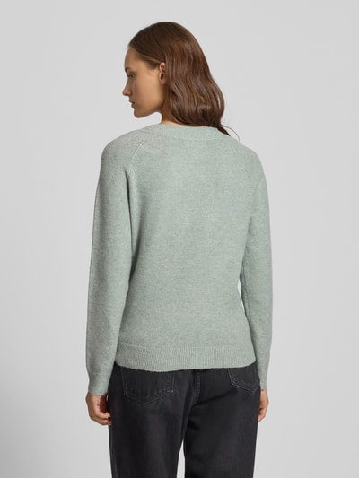 Only Sweter z dzianiny o kroju regular fit z raglanowymi rękawami model ‘RICA’ Trzcinowy 5