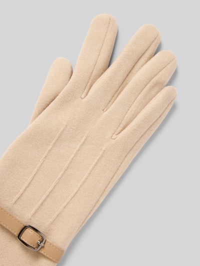 EEM Regular fit handschoenen met siergesp Beige - 3