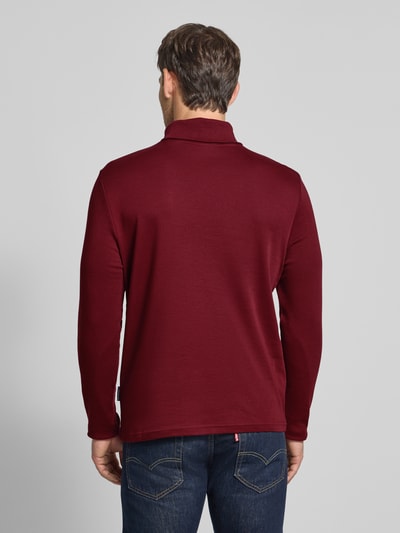 HECHTER PARIS Sweatshirt met col en logoprint Bordeaux - 5