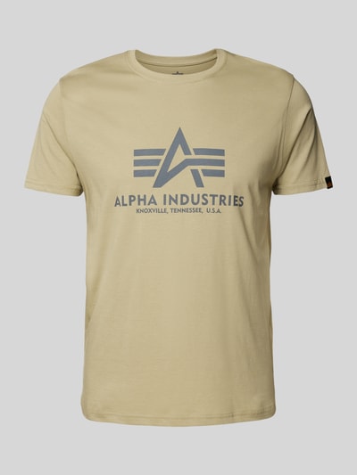 Alpha Industries T-Shirt mit Label-Print Oliv 2