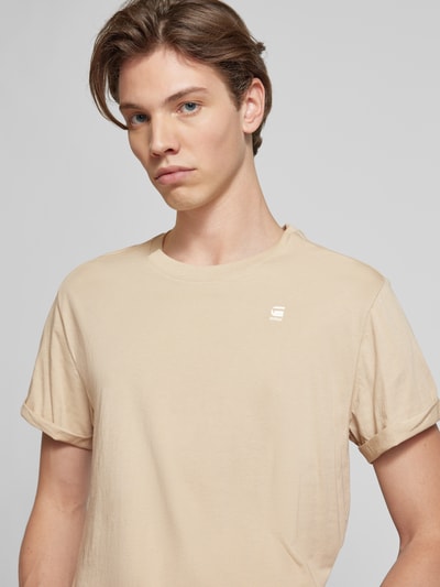 G-Star Raw T-Shirt mit Label-Detail Khaki 3