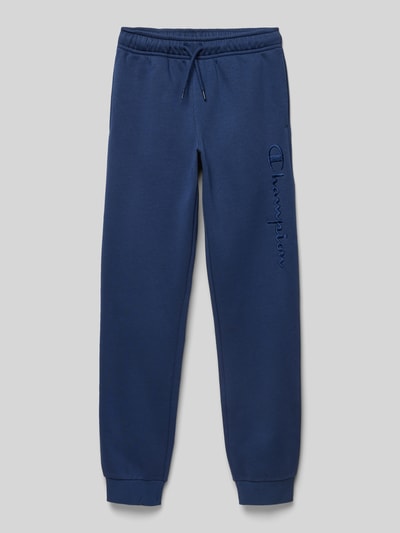 CHAMPION Sweatpants met logostitching Donkerblauw - 1