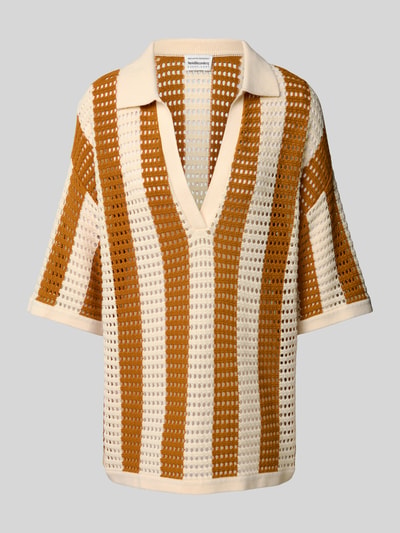 INFLUENCER'S CHOICE BY P&C* Sweter z dzianiny z rękawem o dł. 1/2 Camel 2