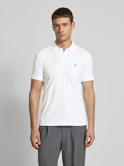 Tommy Hilfiger Regular Fit Poloshirt mit Logo-Stitching Weiss 4