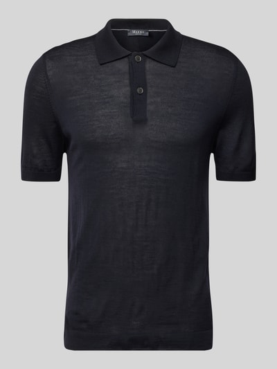 MAERZ Muenchen Regular fit poloshirt met ribboorden Marineblauw - 2