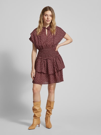 Scotch & Soda Mini-jurk in laagjeslook Bordeaux - 1