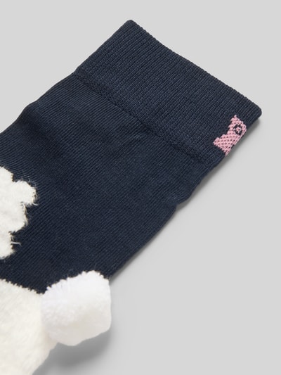 Happy Socks Socken mit Motiv-Stitching Modell 'Fluffy Dog' Dunkelblau 2