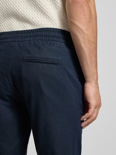 Matinique Regular Fit Leinenhose mit elastischem Bund Modell 'barton' Marine 3