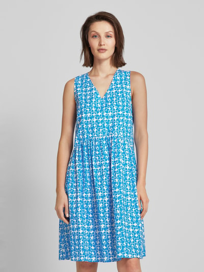 ROBE LÉGÈRE Knielange jurk met grafisch motief Bleu - 4