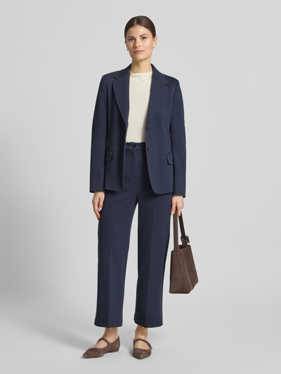 Weekend Max Mara Regular Fit Anzughose aus Baumwoll-Mix Modell 'ABANO' Marine 1