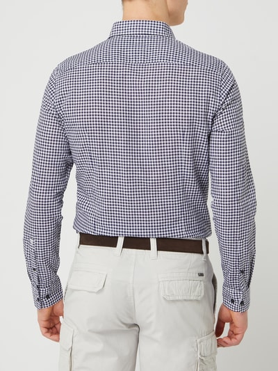 Joop! Slim Fit Slim fit linnen overhemd, model 'Pejos'  Marineblauw - 5