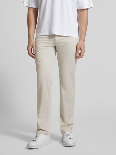 Brax Spodnie o kroju regular fit z fakturowanym wzorem model 'Cadiz' Piaskowy 4