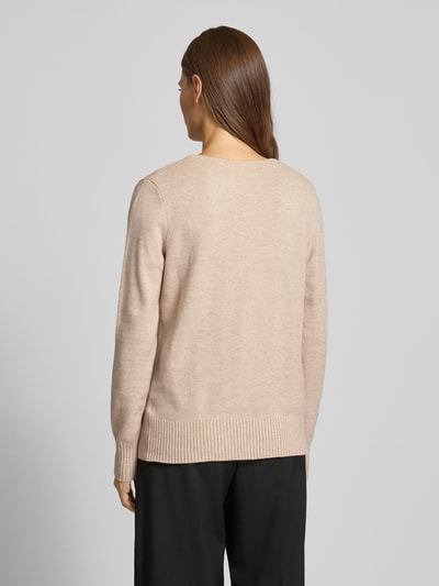 Christian Berg Woman Bluzka z długim rękawem o kroju regular fit z imitacji dzianiny z mieszanki wiskozy Metaliczny beżowy melanż 5