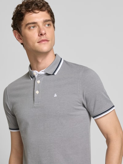 Jack & Jones Regular Fit Poloshirt mit Knopfleiste Modell 'PAULOS' Hellgrau 3