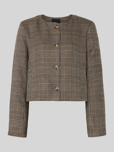 Vero Moda Boxy Fit Kurzblazer ohne Kragen Modell 'STINA' Beige 2