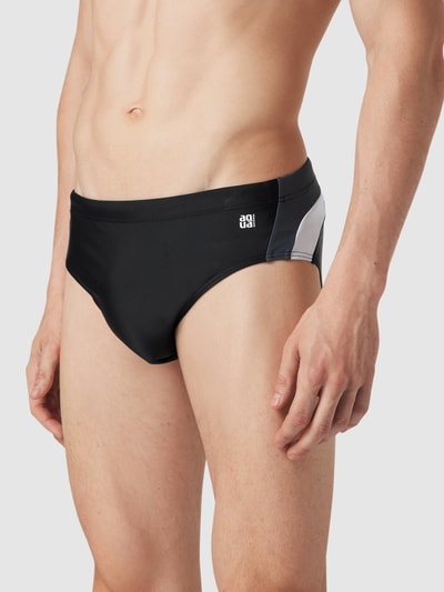 Schiesser Badehose mit Kontraststreifen Schwarz 3