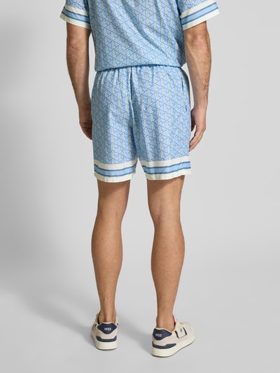 Lacoste Straight Leg Shorts mit elastischem Bund Hellblau 5