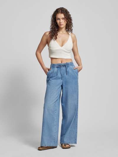 Tom Tailor Denim Wide leg jeans met elastische band Jeansblauw - 1