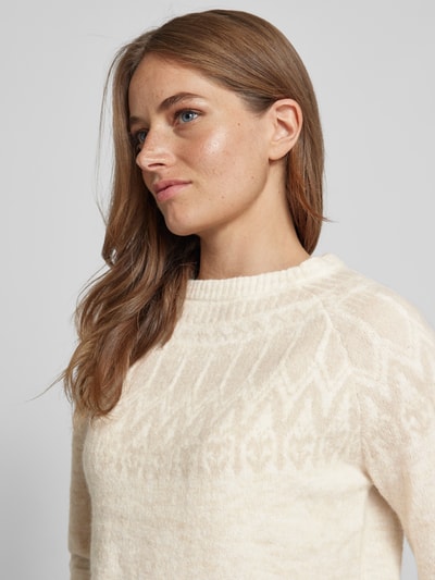 Vero Moda Norweger Pullover Modell 'SIMONE' Beige 3