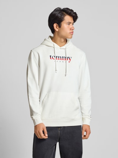 Tommy Jeans Regular Fit Hoodie aus reiner Baumwolle Offwhite 4