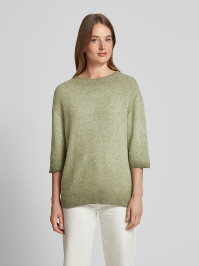 Oui Gebreide pullover met 3/4-mouwen Kaki - 4