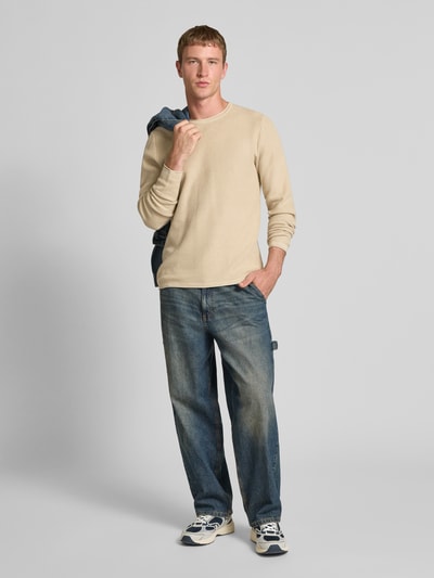 Only & Sons Regular fit gebreide pullover van puur katoen, model 'ERIC' Offwhite - 1