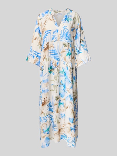 ZABAIONE Midikleid aus Viskose im Stufen-Look Bleu 2