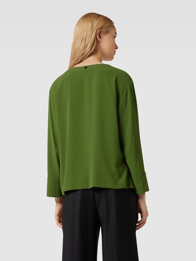 Marc Cain Blouseshirt in effen design met druppelvormige hals Groen - 5