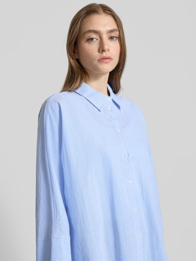 Only Loose fit overhemdblouse van puur katoen, model 'ASUGUSTA' Lichtblauw - 3