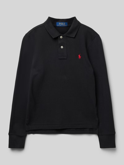 Black slim fit ralph lauren polo online