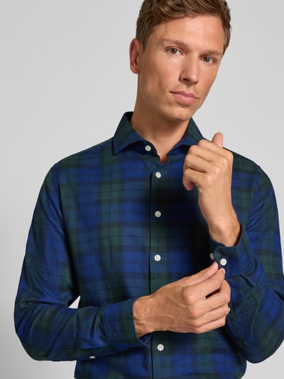 SEIDENSTICKER Slim Fit Business-Hemd mit Kentkragen Marine 3