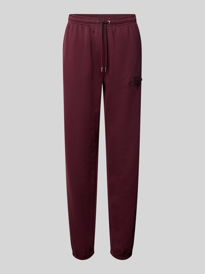 Gant Slim fit sweatpants met logopatch, model 'Tonal' Bordeaux - 2