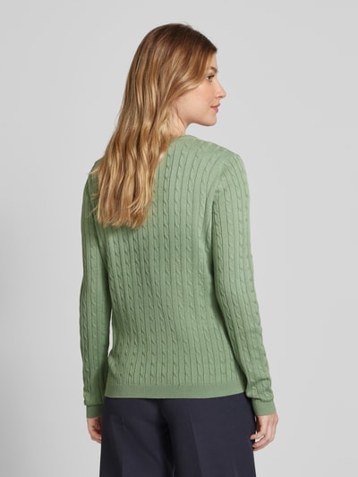 Christian Berg Woman Strickpullover mit Zopfmuster Schilf 5