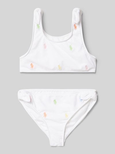 Polo Ralph Lauren Teens Bikini-Set mit Label-Stitching Weiss 1