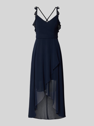 V.M. Cocktailjurk met hartvormige hals Marineblauw - 2