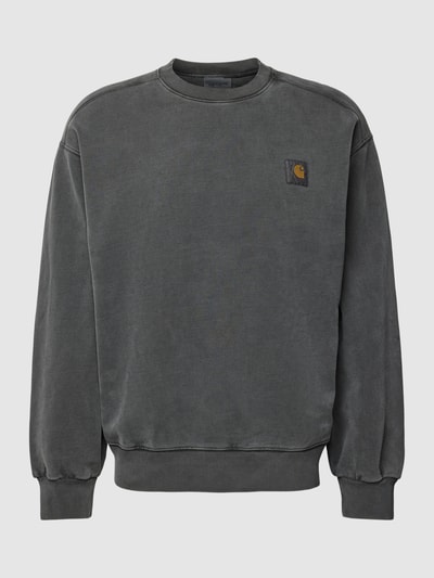 Carhartt Work In Progress Sweatshirt mit Label-Patch Modell 'VISTA' Anthrazit Melange 2