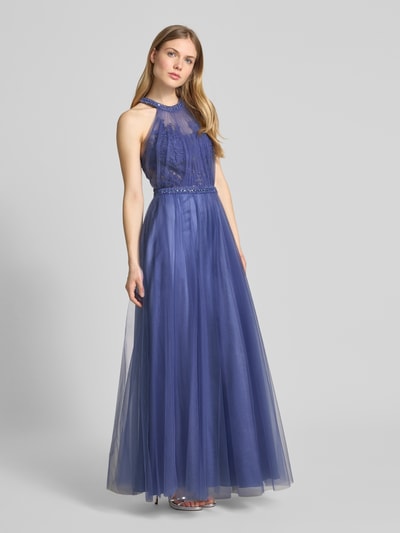Laona Abendkleid mit Neckholder Blau 1
